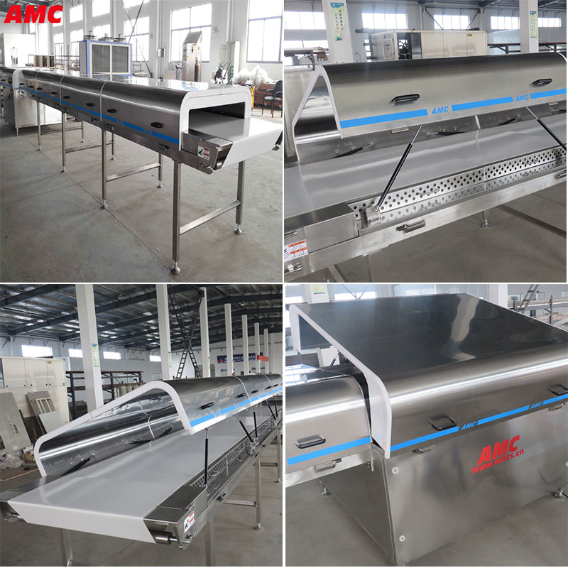 Tunnel di raffreddamento al cioccolato in acciaio inossidabile design personalizzato