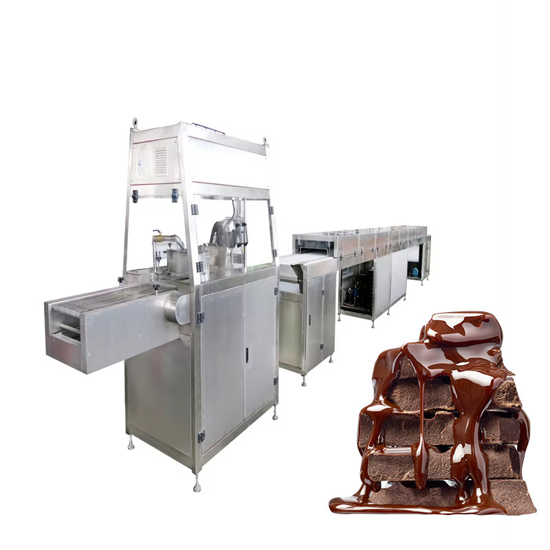 Túnel de resfriamento automático de revestimento de chocolate automático