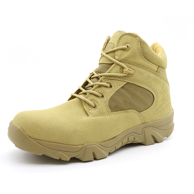 China TM129 Oil slip resistant rubber sole lightweight safety desert army shoes with zipper manufacturer