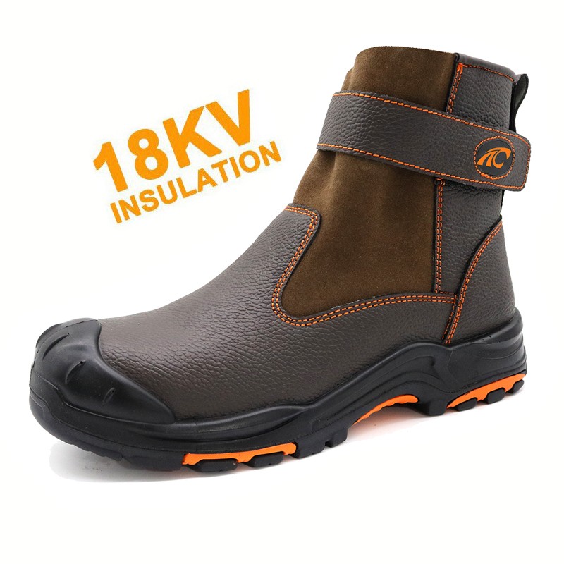 TM3215 Braune Glasfaser-Zehenschutzschuhe mit 18-kV-Isolierung und elektrischer Sicherheit zum Schweißen