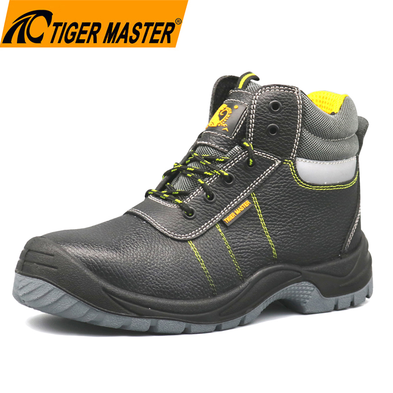 China TM007 Best-selling leather steel toe puncture proof anti static industrial safety boots shoes manufacturer