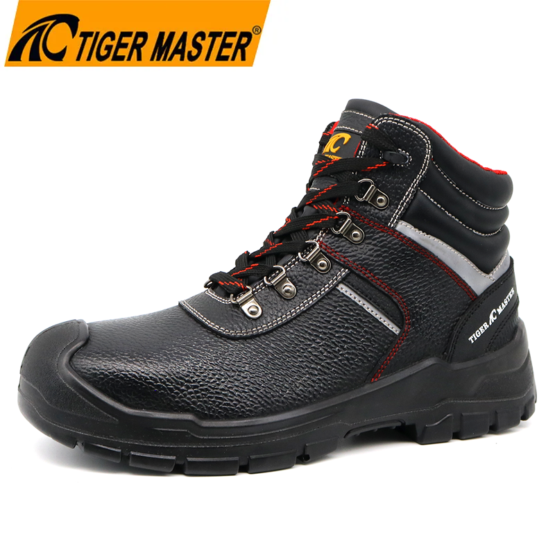 China TM092 Steel Toe Steel Mid-sole Leather Mining Safety Shoes for Workers manufacturer