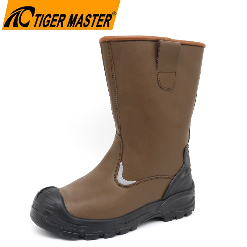 China TM073 Brown Steel Toe Anti Puncture Welding Safety Boots for Steel Industry manufacturer
