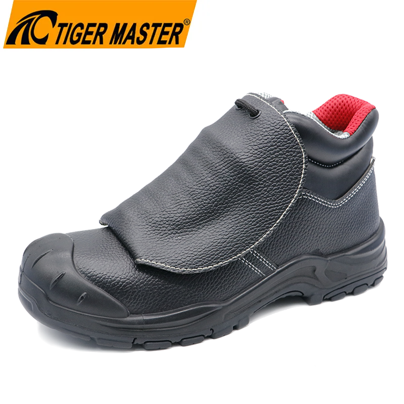 China TM3380 Anti Slip Steel Toe Puncture Proof Spark Protection Welding Safety Shoes Leather manufacturer