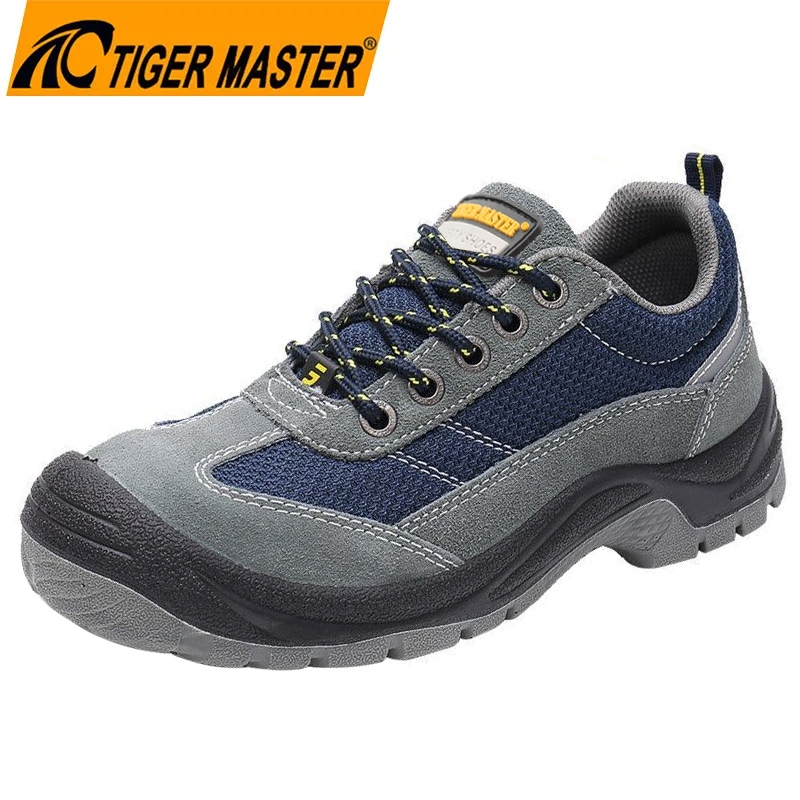 TM3422 Grey Suede Leather Wide Steel Toe Anti-puncture Warehouse Work Shoes - COPY - qmm9pf