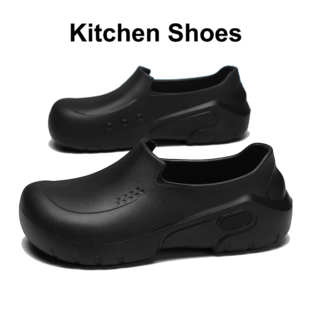 TM3480 antiderrapante resistente a óleo EVA cozinha chef sapatos de trabalho à prova d'água leve