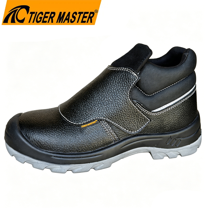 China TM3502 Non-slip Anti-smash Puncture-proof Steel Industry Leather Welding Safety Shoes manufacturer