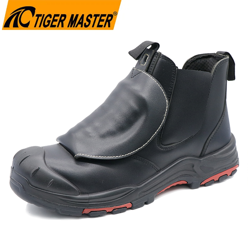 China TM3505 HRO Non-slip Rubber Sole Steel Toe Lace-free Welding Safety Boots manufacturer