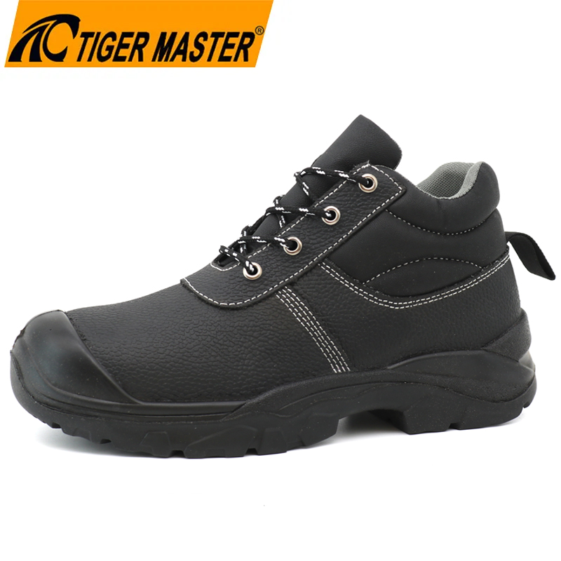 TM3186 Sapatos de segurança para trabalhos de construção em couro antiderrapante com biqueira de aço à prova de perfurações