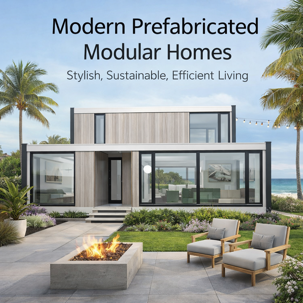 3 Yatak Odalı Panel Konteyner | Prefabrik Minik Ev Modern Satışta