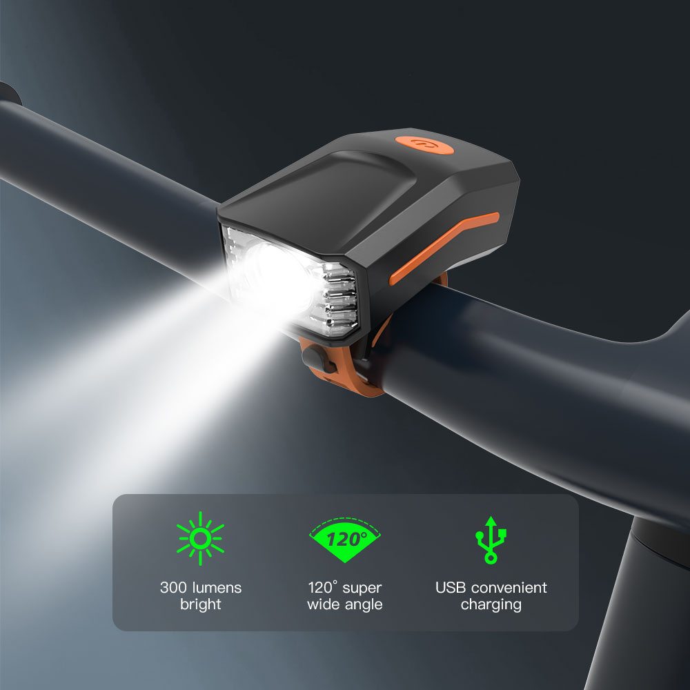 O106QD Fahrrad-Frontlicht mit Typ-C-Aufladung für helle Nachtfahrten