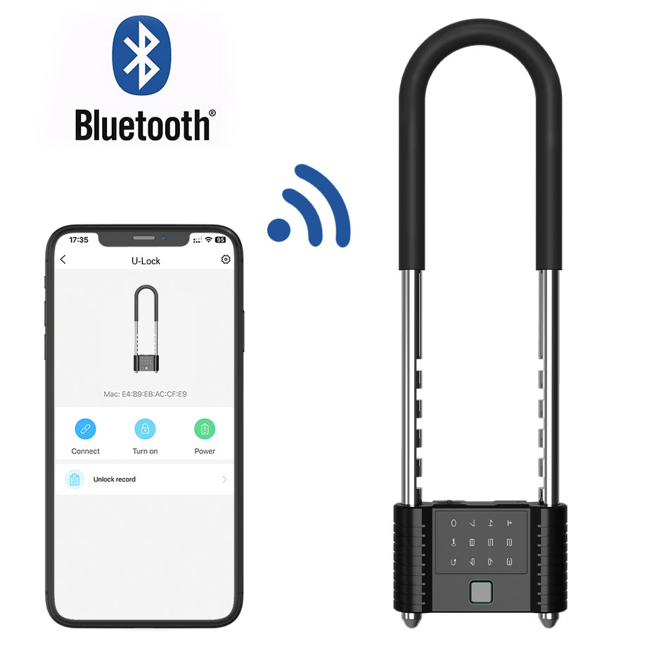 Anti Theft U-Shape Bike Lock for Bikes,E-Bike,Gates,Shed,Fence