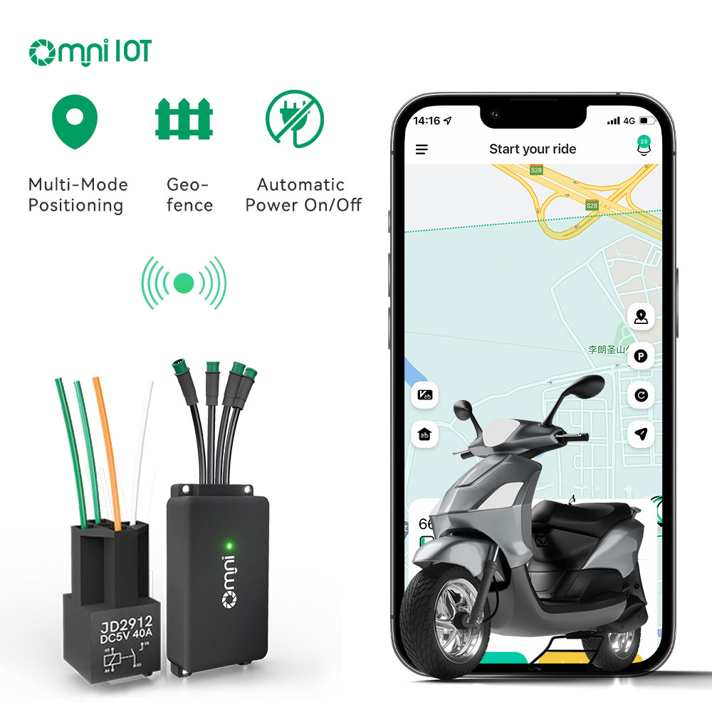 E-moped Mobility Solution Anti-theft IoT Tracker and Relay with Auto Unlock Lock GPS