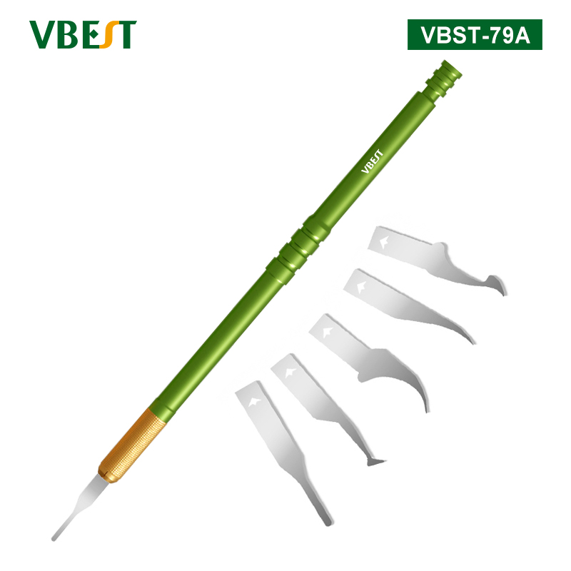 ชุดใบมีดซ่อมแซมเมนบอร์ดโทรศัพท์มือถือ IC กาวกำจัด Besttool VBST-79A