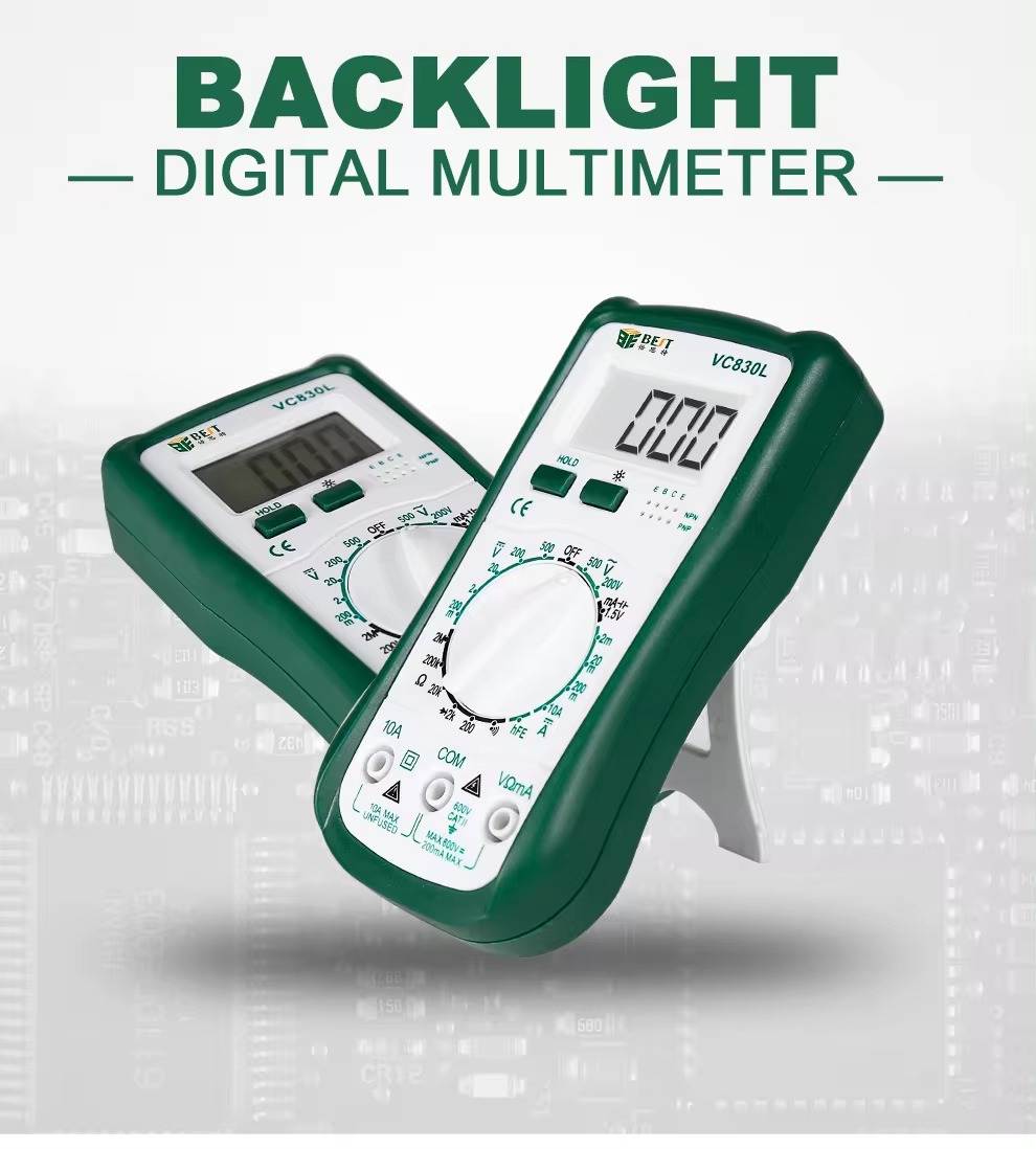 Fabricante de multímetro de alcance manual, atacadista de multímetro portátil de mini bolso, fábrica de multímetro OEM na China, melhor ferramenta BST-VC830L