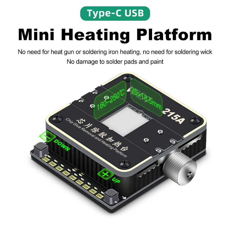 미니 난방 플랫폼 중국 공장, 칩 접착제 제거 및 난방 플랫폼 제조업체, 난방 플랫폼 공급 업체, VBEST VB-215A