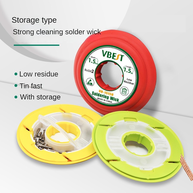 Lagerung von Lötdochten, China Factory, Hersteller von Lötdochten, schnell absorbierendes Geflechtband aus Zinn, VB-1515B, 2015B, 2515B