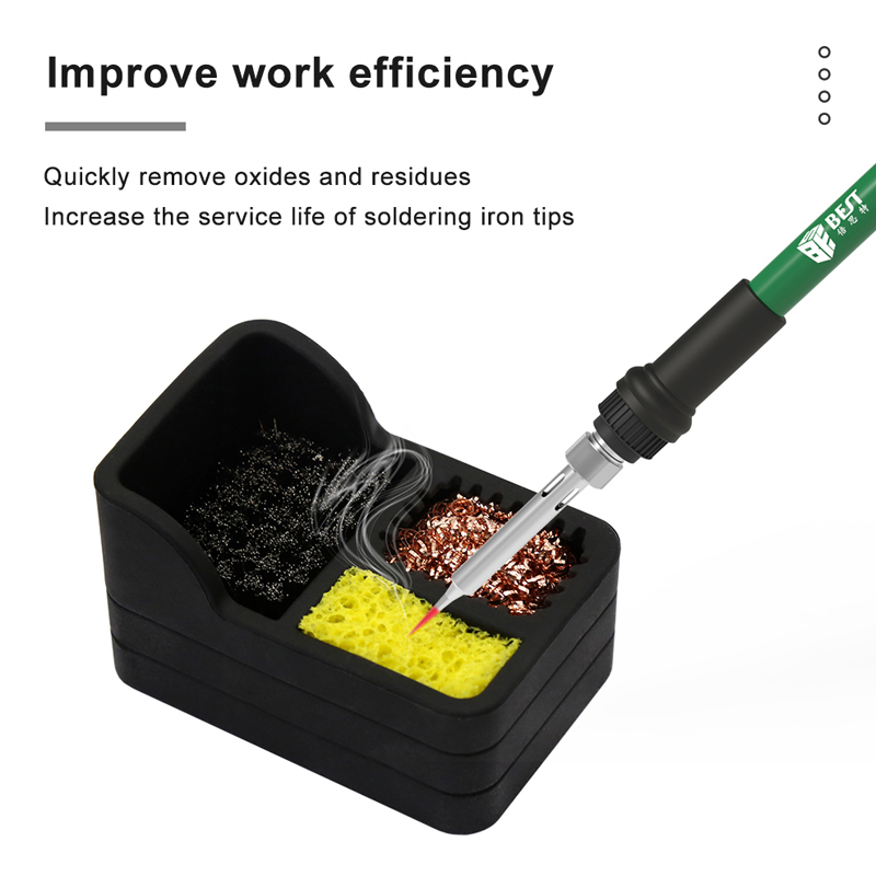 China China Repair Tools Manufacturer Mobile Repair Tool Factory Silicone Soldering Tip Cleaneing Box BST-717 manufacturer