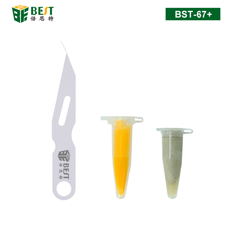 BST-67+ Sliver Paste Coating Blade Set 0.01mm Tip for LCD Line Repair Water Damage Fix Phone Repair Tool