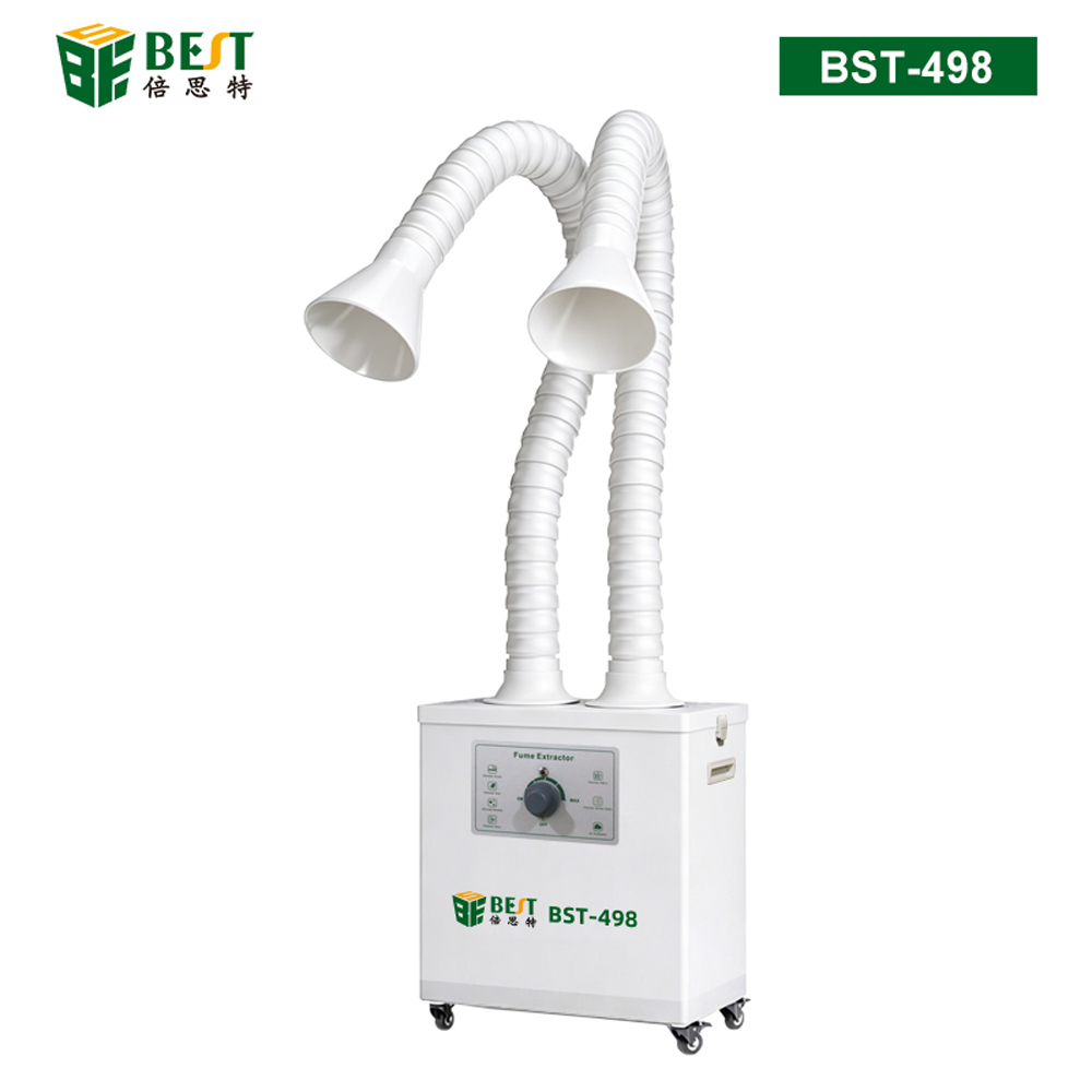 China Factory Dual-tube Design Fume Extractor Soldering Fume Purification Repair Tools Supplier BST-498