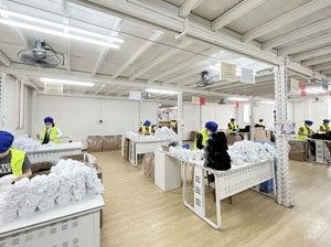 Strictly controls the quality ofeach pair of socks