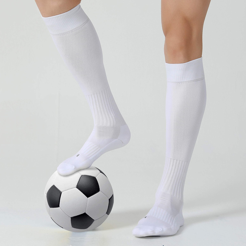 Meias de trampolim esportivo personalizado por atacado, meias brancas de playground