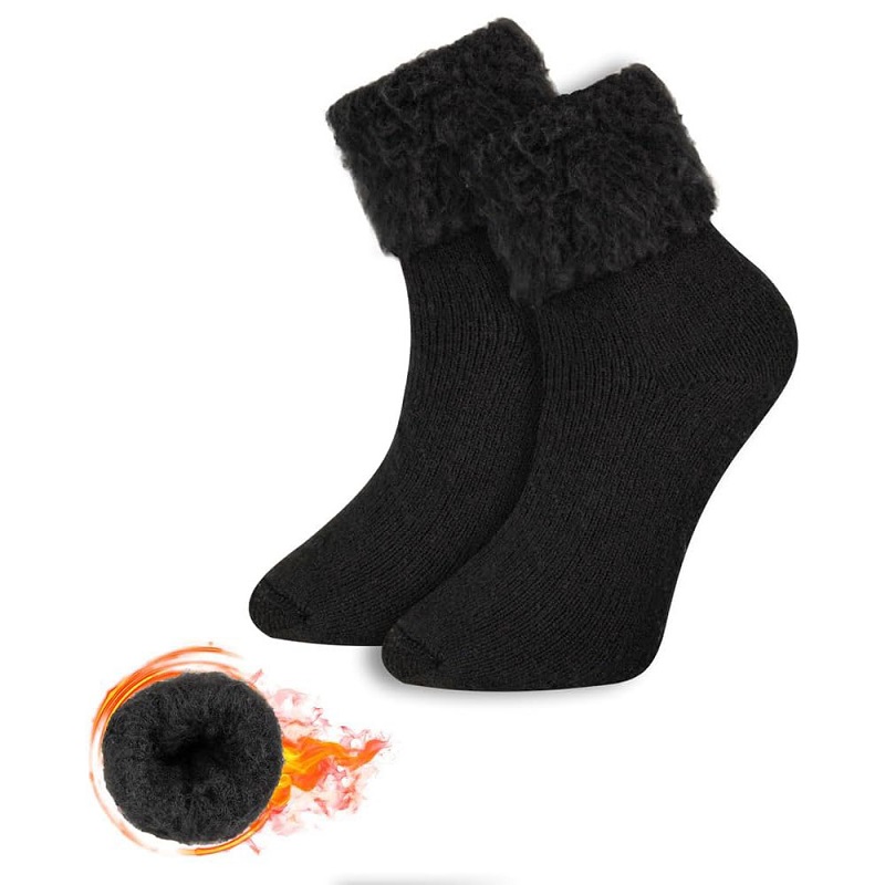 China Wholesale High-Density Fleece Warm Socks | Made With Faux Sherpa And Coral Fleece manufacturer