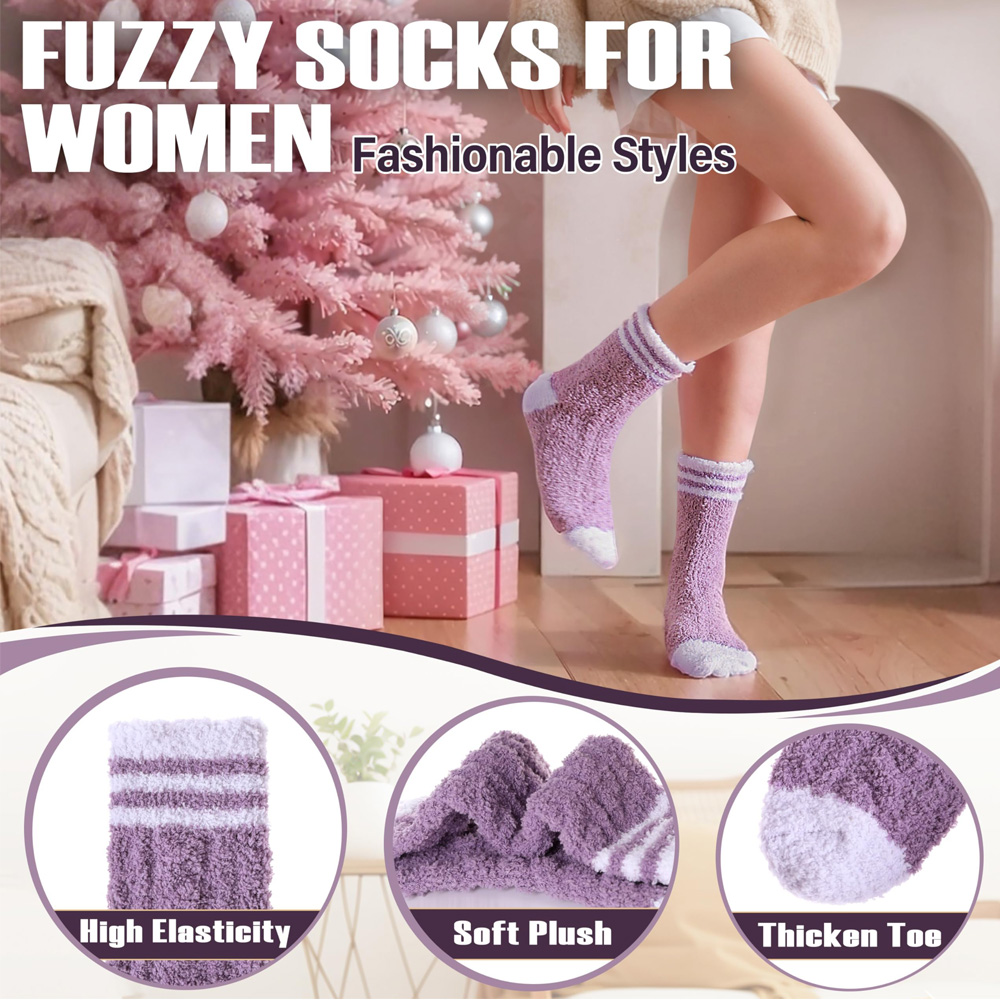 China Women's Fuzzy & Fluffy Warm Slipper Socks -Thick Home Sleeping & Winter Thick Warm Socks - Chinese Supplier manufacturer