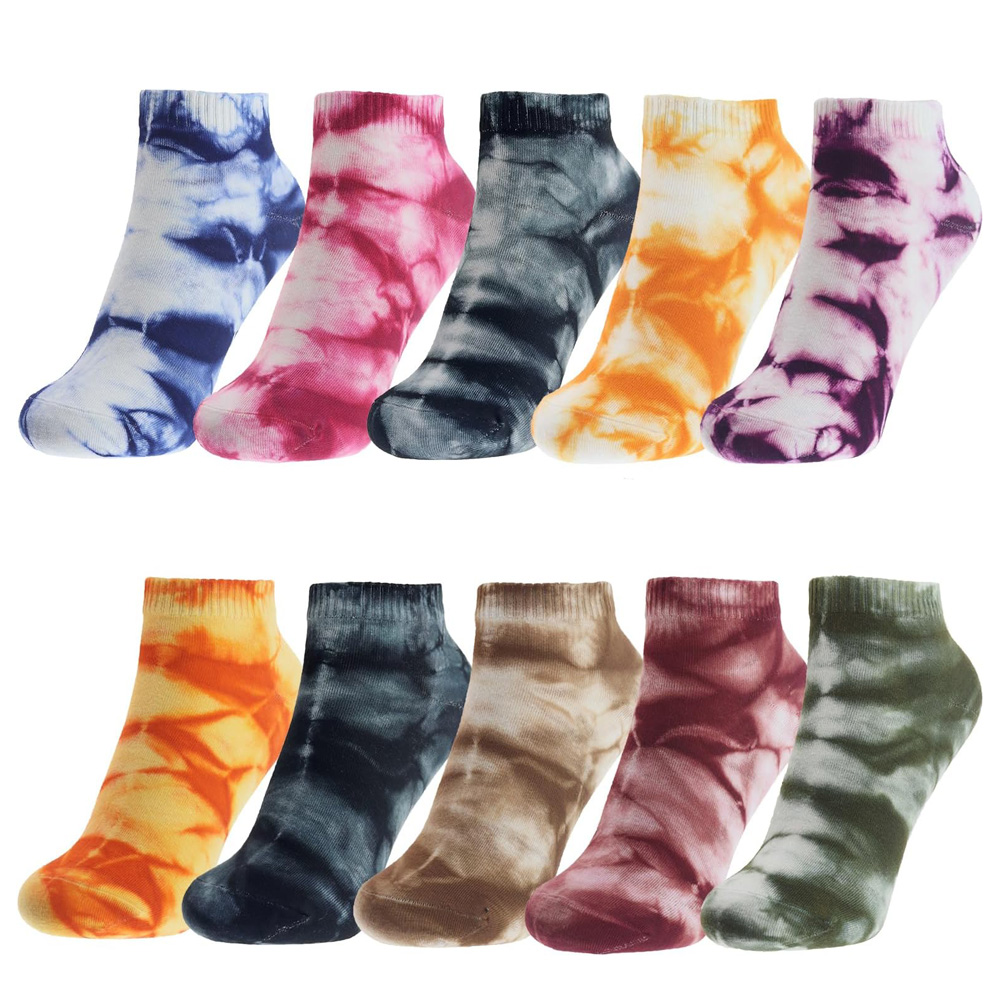 Chine Fabricant chinois de chaussettes Tie-Dye | Cadeau de nouveauté à la mode, chaussettes de sport douces pour adolescentes (commande en gros disponible) fabricant