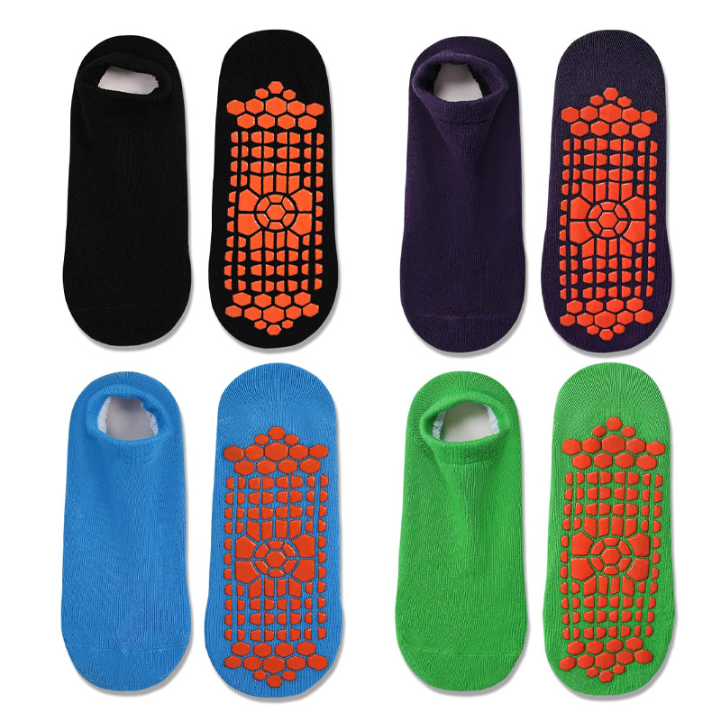 Calcetines de trampolín personalizados para niños pequeños: algodón suave con puntos antideslizantes para jugar con seguridad