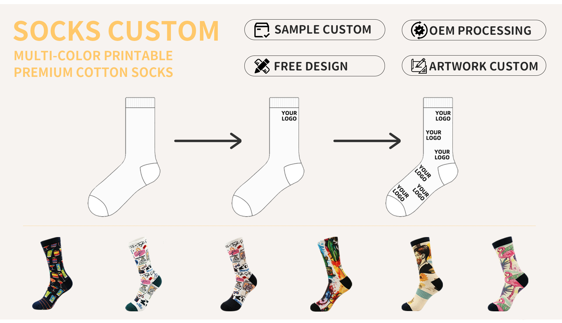 Digital print socks factory direct price