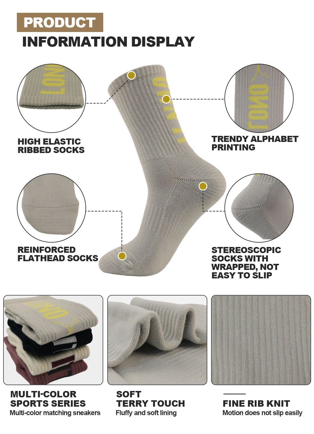 Fabricant de chaussettes de basketball DDP (livraison incluse)