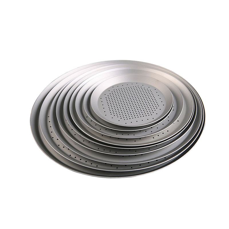 Round Aluminum Perforated Pizza Baking Tray