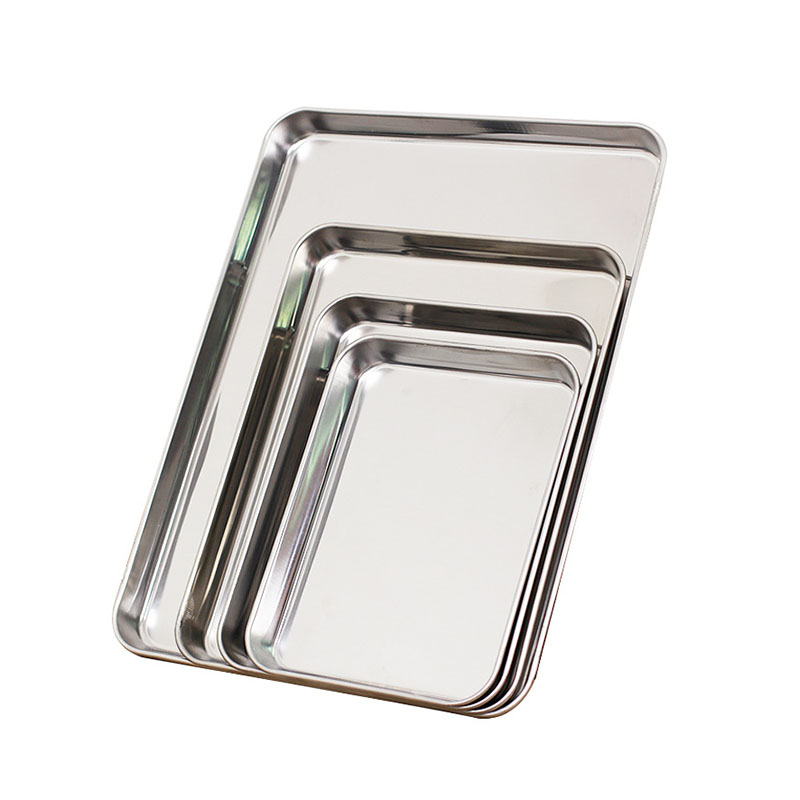 Small Size Stainless Steel Baking Sheet Pan Food Tray