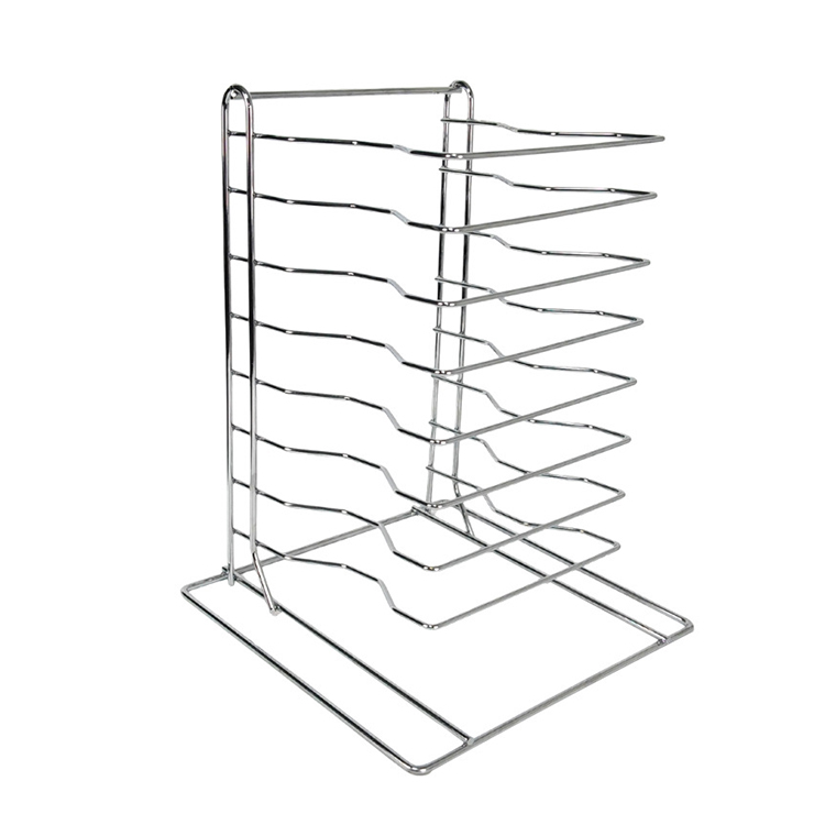 8 Tiers Stainless Steel Pizza Tray Stand Pizza Pan Holder Rack