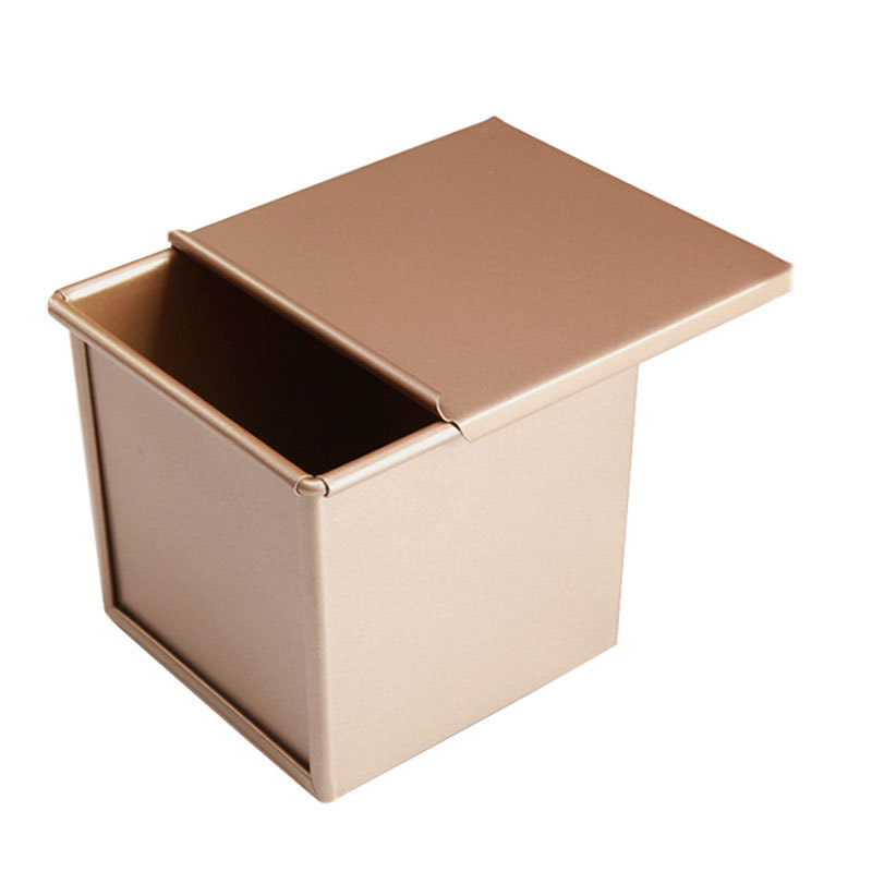10cm Non Stick Aluminum Square Mini Bread Loaf Pan with Lid