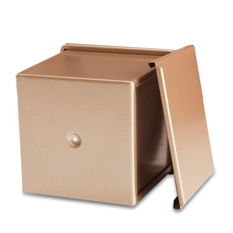 10cm Non Stick Aluminum Square Mini Bread Loaf Pan with Lid