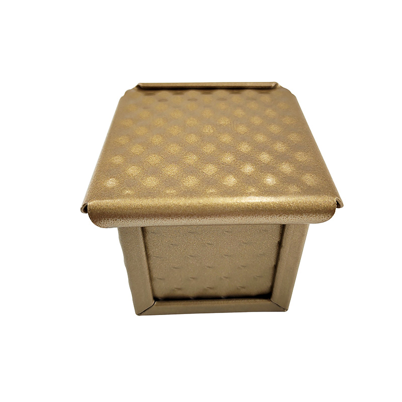 10cm Non Stick Aluminum Square Mini Bread Loaf Pan with Lid - COPY - v6rlg6