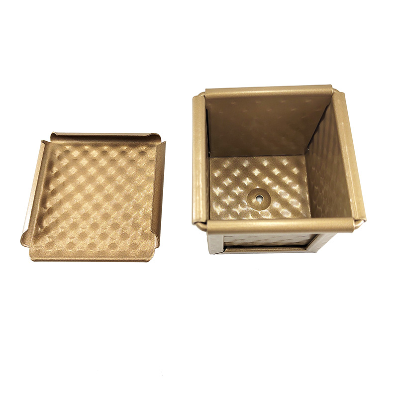 10cm Non Stick Aluminum Square Mini Bread Loaf Pan with Lid - COPY - v6rlg6