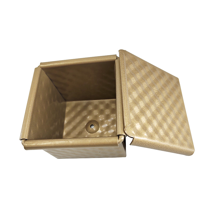 10cm Non Stick Aluminum Square Mini Bread Loaf Pan with Lid - COPY - v6rlg6