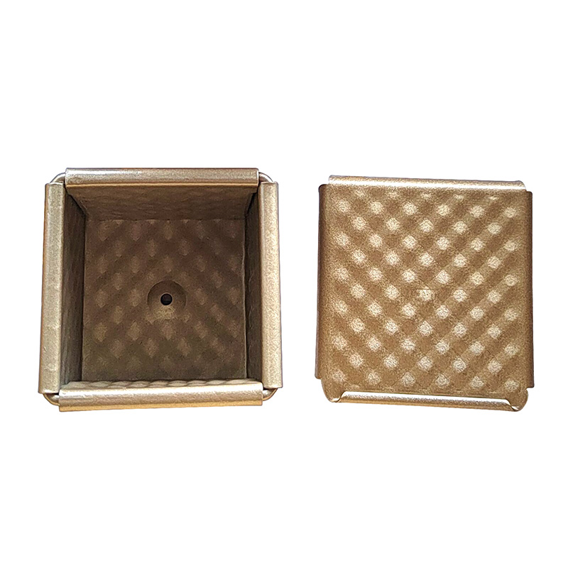 10cm Non Stick Aluminum Square Mini Bread Loaf Pan with Lid - COPY - v6rlg6