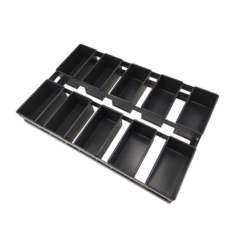 ที่กำหนดเอง 10 ช่อง Non Stick Strap Bread Loaf Baking Pan