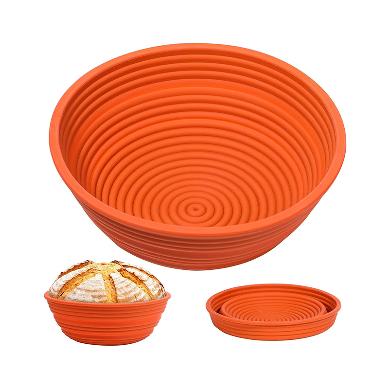 Round Silicone Bread Dough Proofing Basket Bowl Banneton Brotform