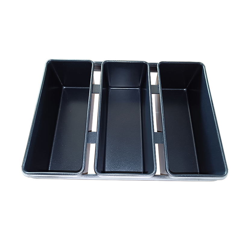 Stackable 3 Cavities Strap Bread Loaf Baking Pan Set