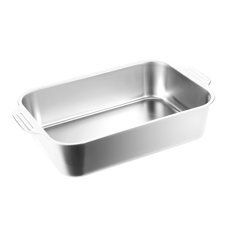 Bandeja para hornear de acero inoxidable Bandeja para alimentos poco profunda y profunda