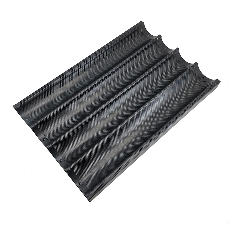 Poêle à baguette en aluminium antiadhésif 4 vagues