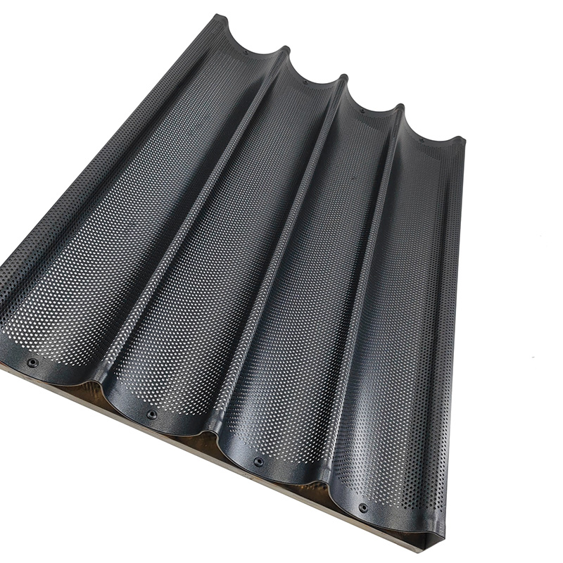 Poêle à baguette en aluminium antiadhésif 4 vagues