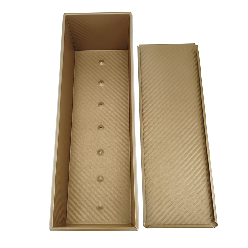 Molde de pan tostado tipo sándwich estriado antiadherente dorado para hornear