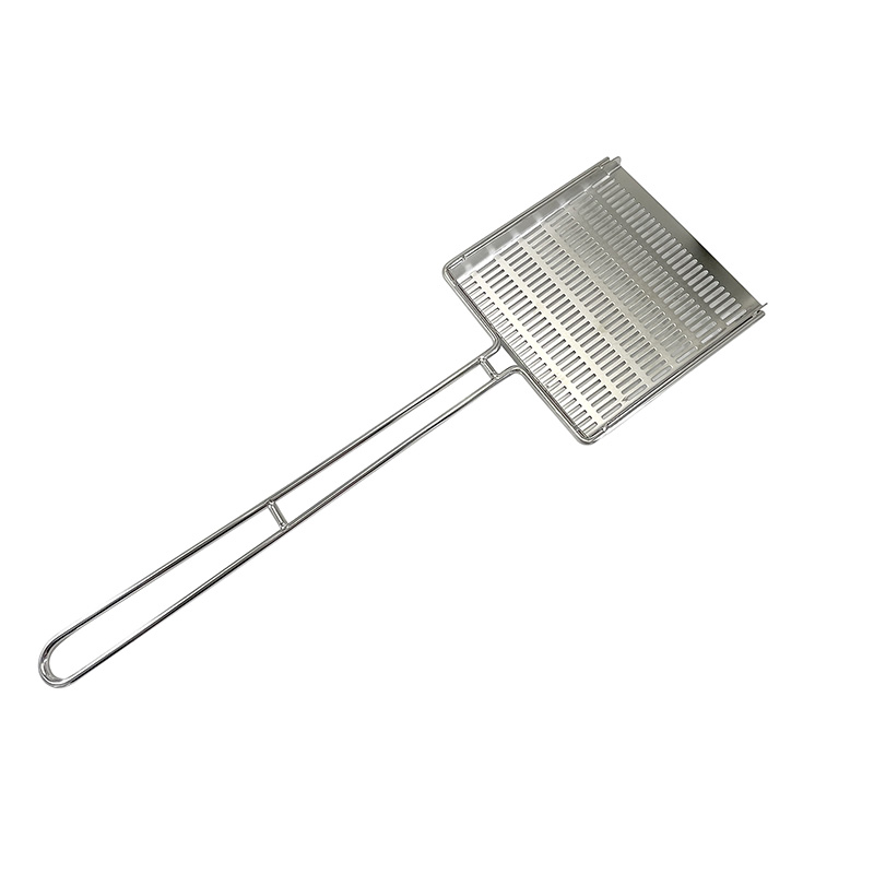 Stainless Steel Strainer Oil Skimmer Scoop Colander Perforated Shovel