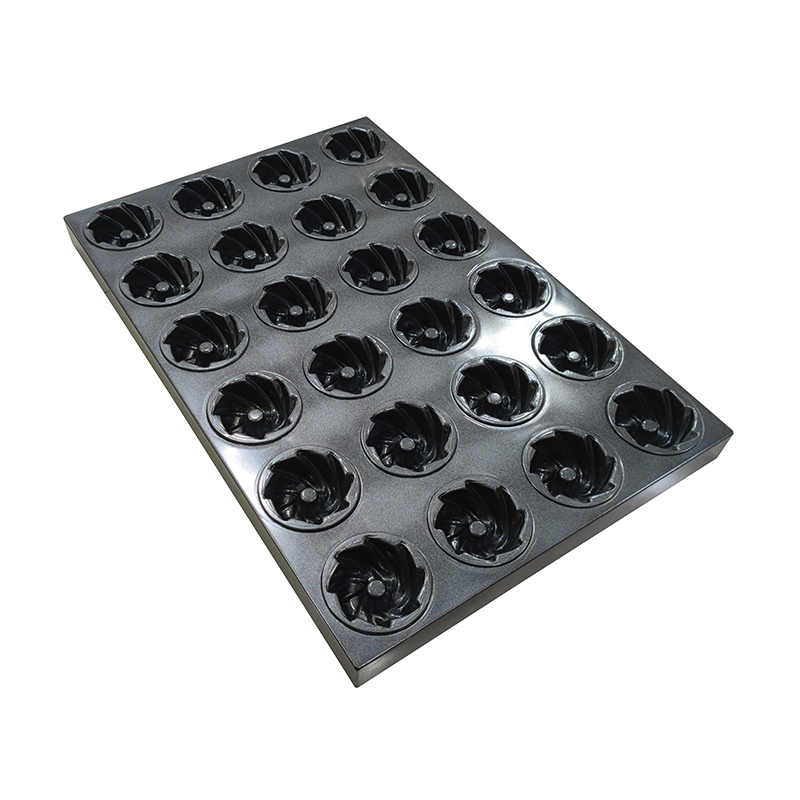 24 Cup Mini Swirl Cupcake Molds Baking Tray